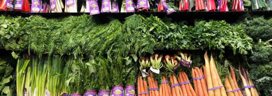 leafy vegetables in the market